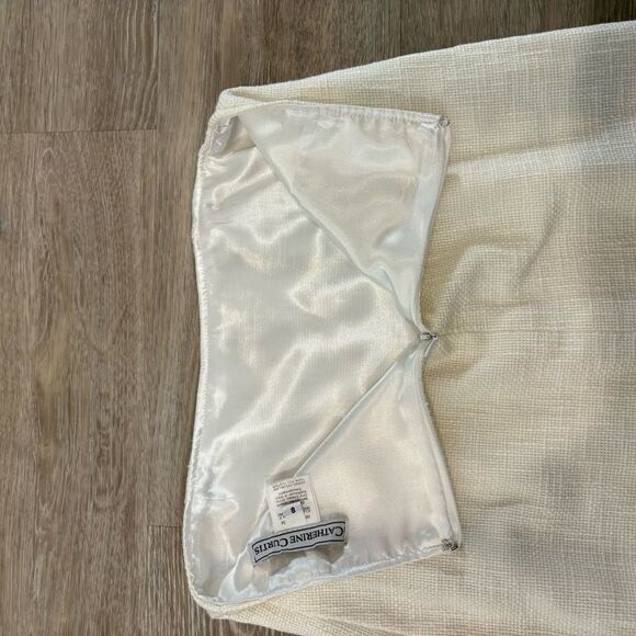 Catherine Curtis Vintage White Pencil Twill Midi Skirt 100% Cotton sz 8 - Picture 8 of 11